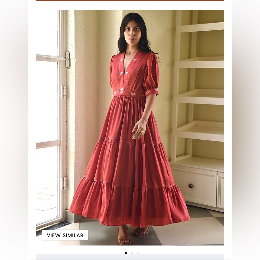 NWOT Taro Satin Dress/Gown - Indian Designer